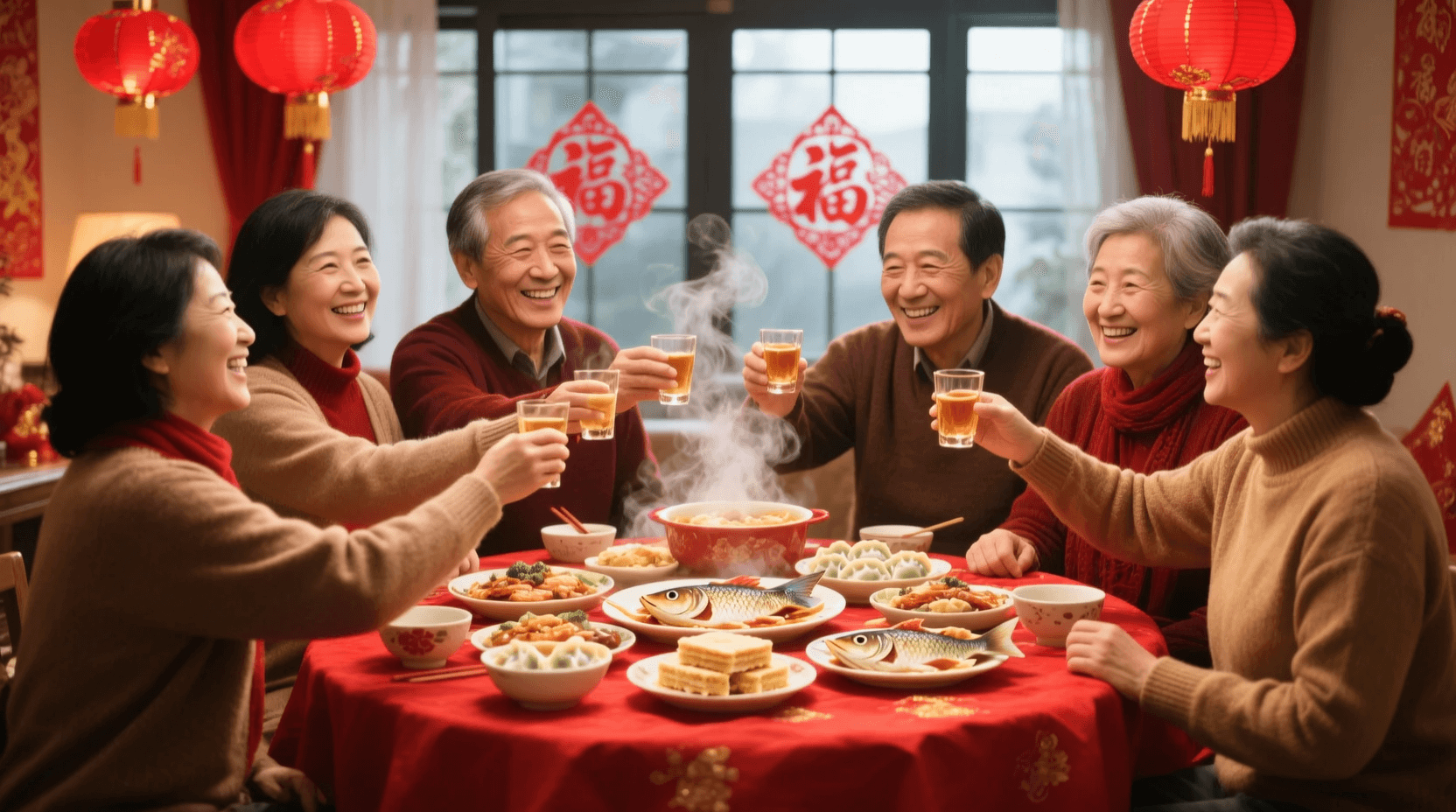 幸福印节日全家福拍摄示意图